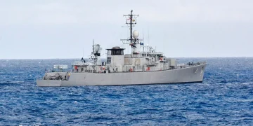 Una delle due navi della Bulgaria colpite