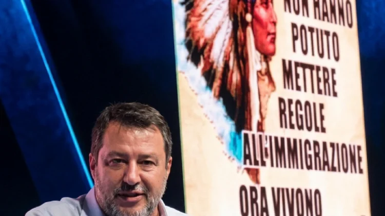 primo piano di Matteo Salvini