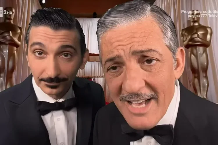 Primo piano di Fiorello e Biggio
