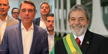 Flávio Bolsonaro e Luiz Inácio Lula da Silva