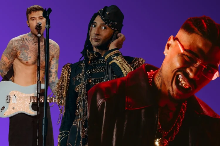 primo piano di Ghali, Fedez e Artie5