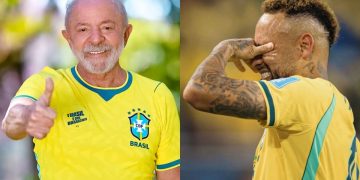 Il presidente del Brasile Lula e Neymar