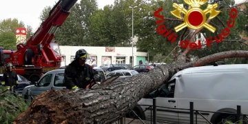 Roma, pioggia e vento hanno richiesto circa 120 interventi dei vigili del fuoco